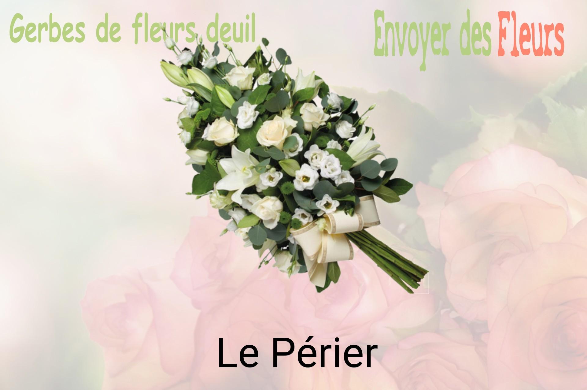 Gerbe de fleurs de deuil livrée à Le Périer
